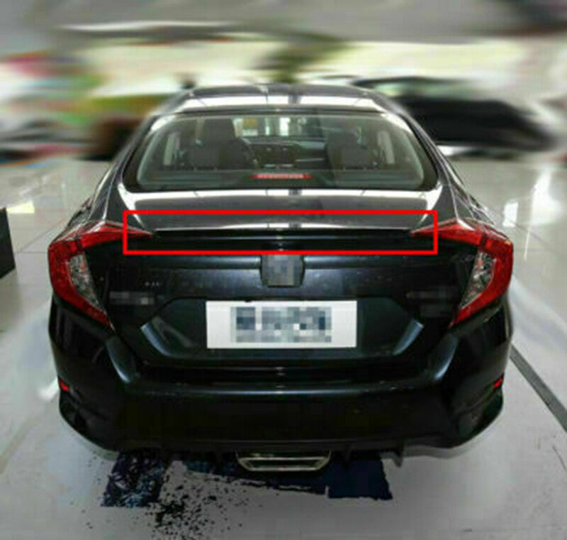 for Honda for Civic Sedan 2016-2021 Black Car Rear Trunk Spoiler Aircraft Wing Flap