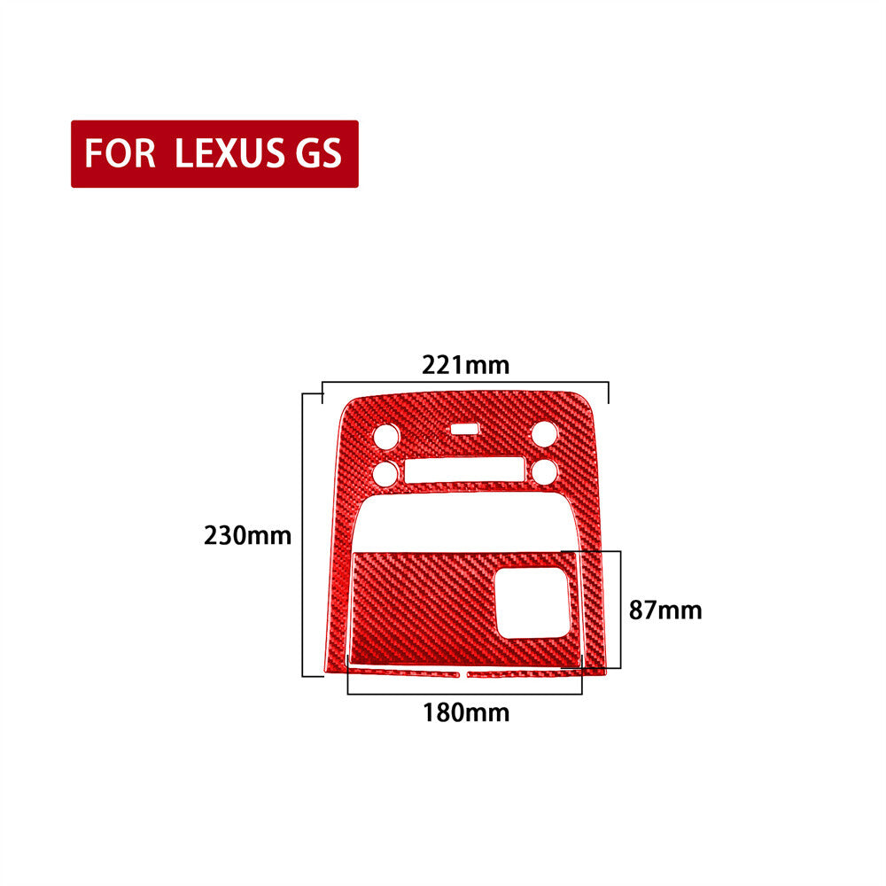 Fit For Luxus GS 2006-2011 Red Carbon Fiber Inner Front Reading Light Panel Trim