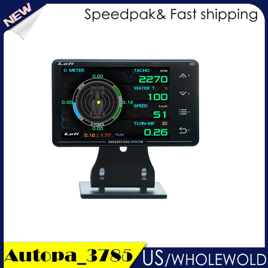 LCD Car Modified Instrument OBD2 Boost gauge GPS Multi-function GyrometerTurbine