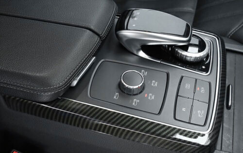 Inner Console Gear Shift Panel Frame Trim Carbon Fiber for Benz GLS GLE 2016-19