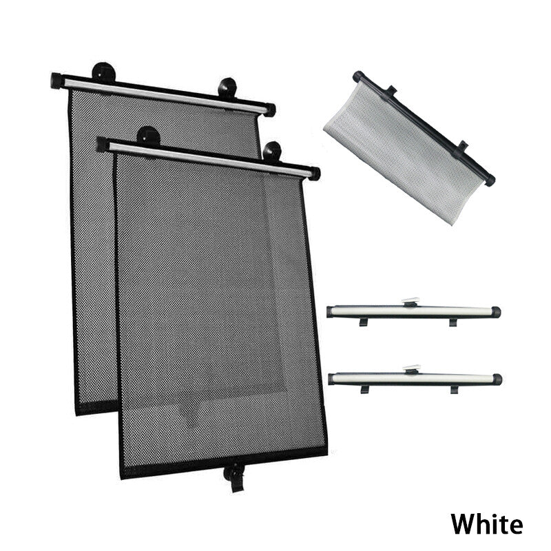 2Pcs Retractable Car Auto Side Window Baby Sun Shade Shield Roll Cover 4550CM