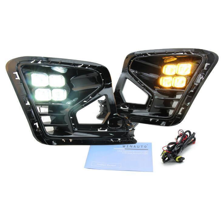 DRL LED Front Daytime Driving Fog Light Turn Signal Lamps For 2021-2023 for Kia Rio