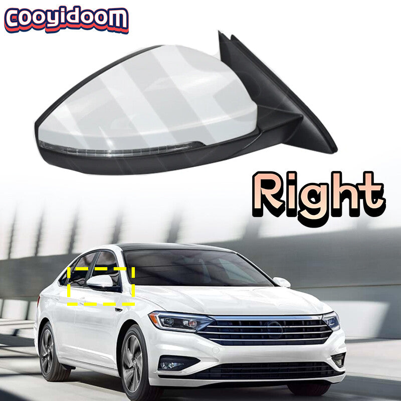 Right for VW for Jetta MK7 2019-20 White Auto Outside Door Rearview Mirror Assembly