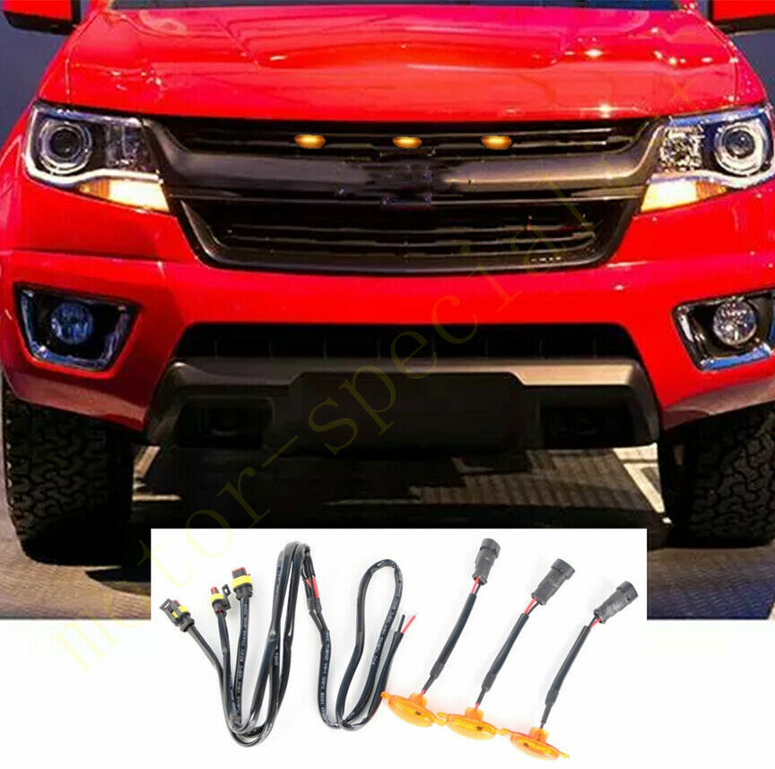 for Chevrolet Colorado 15-16 Front Grille yellow LED Light Style DRL Lamp