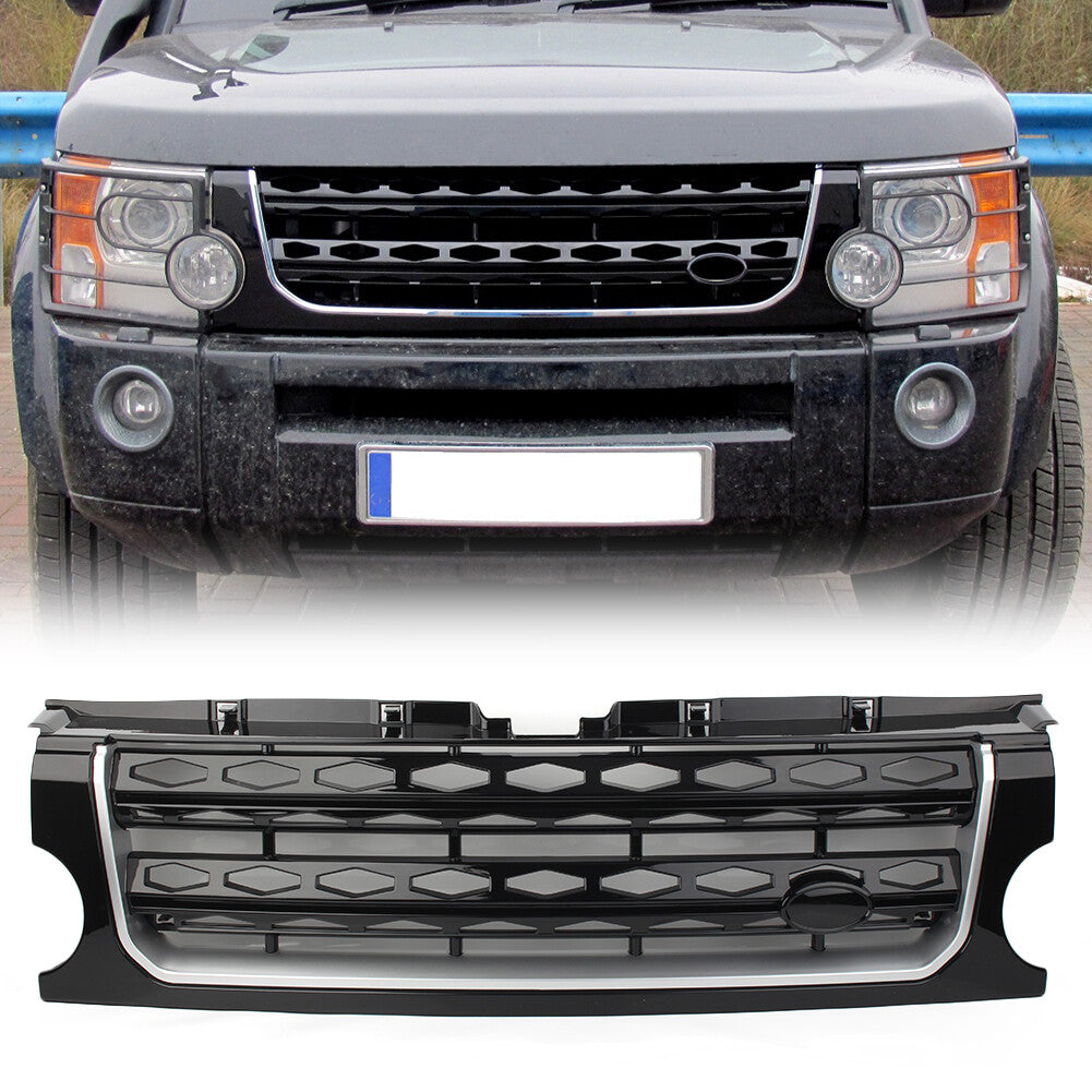 Front Grill Grille Kidney Part Hood Black for Land Rover Discovery LR3 2005-2009