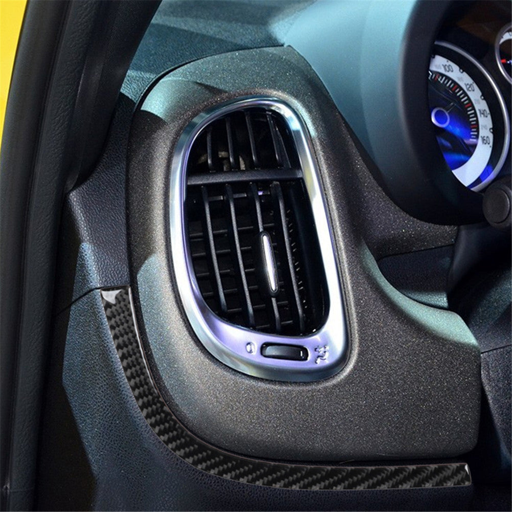 Carbon Fiber Air Vent Strip Strip Trim For 2014-2017 for Fiat 500L