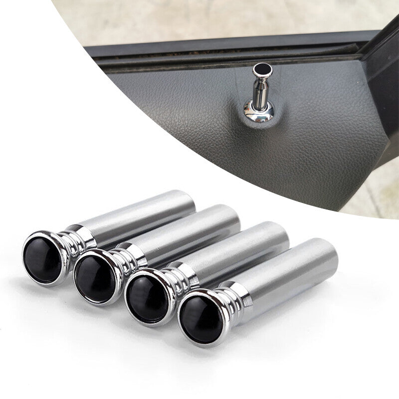 4-Piece Aluminum Alloy Car Door Handle Lock Lift Bolt Trim Interior Kit