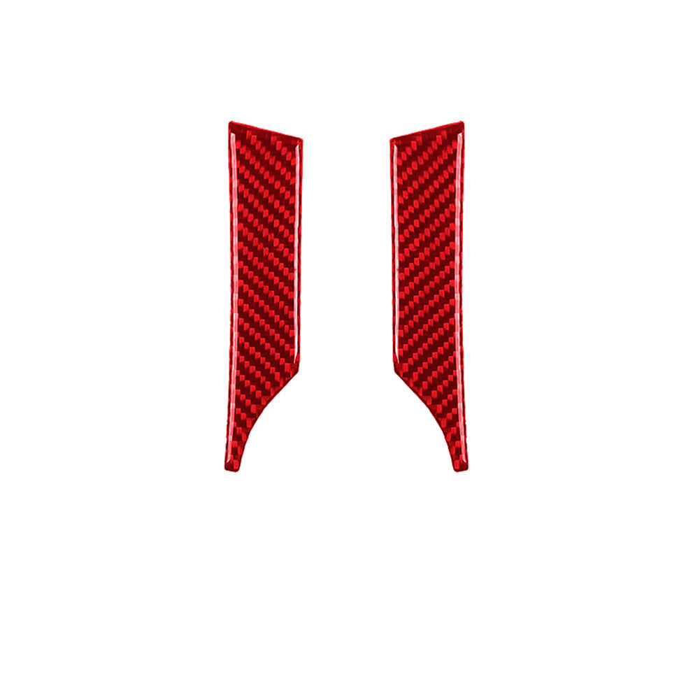 2X Red Carbon Fiber Side Central Console Cover Trim for Toyota Tacoma 2016-2021