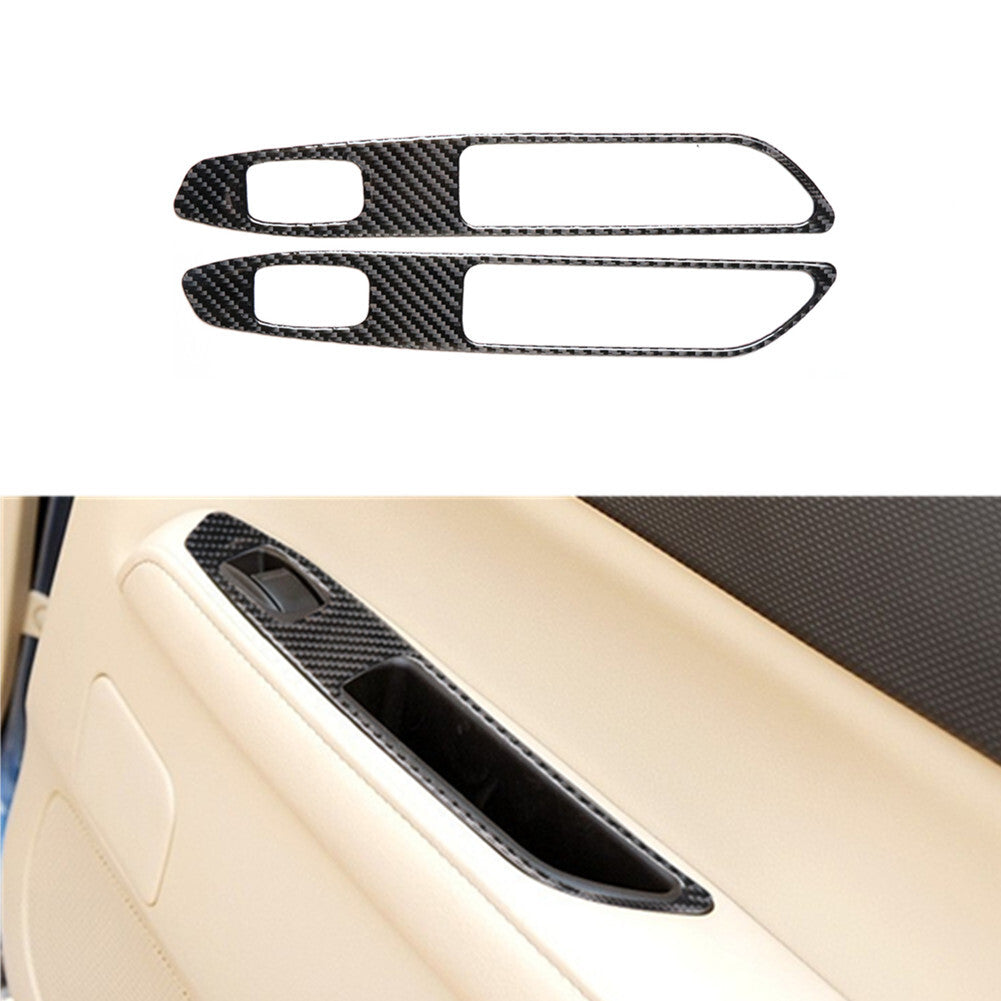 Carbon Fiber Rear Window Switch Panel Trim Cover for Subaru Forester 2005-2008