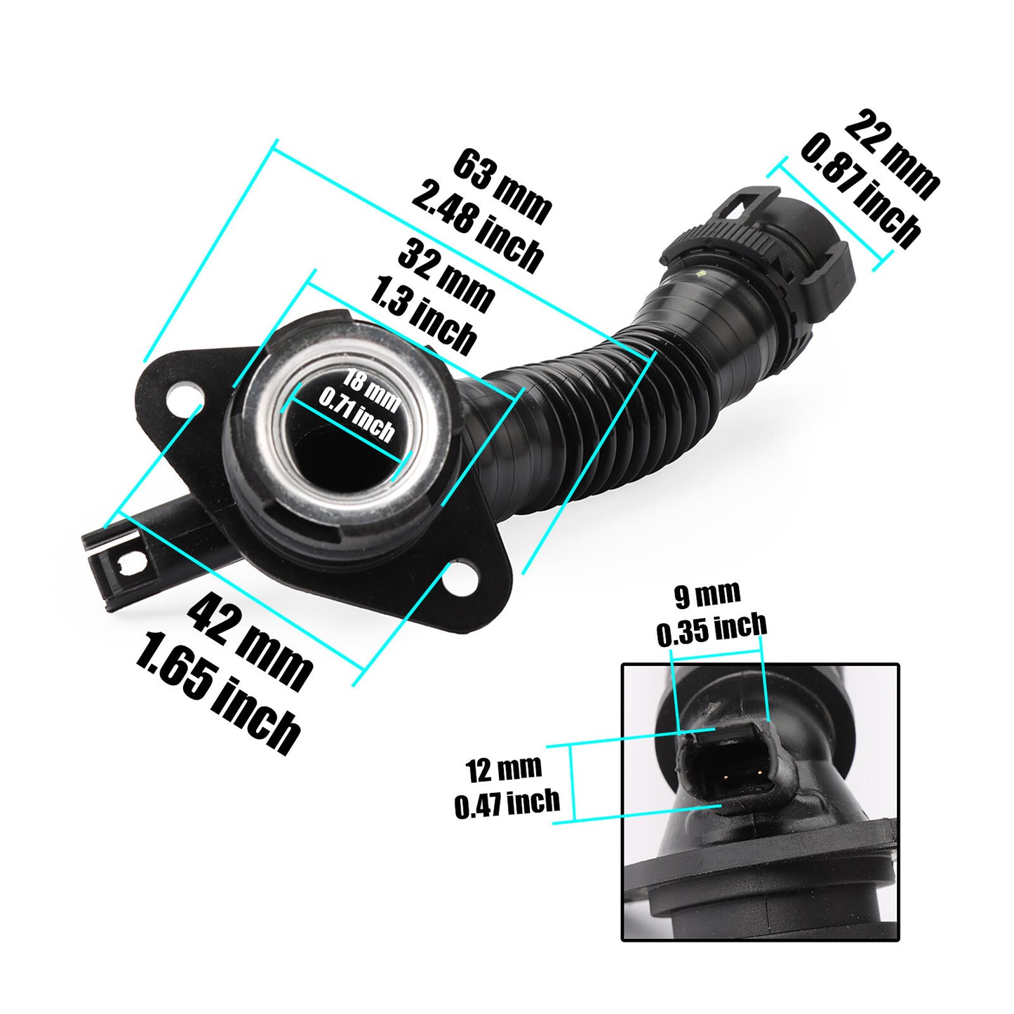 1 crankcase ventilation hose valve cover for BMW E82, E88, F10, F12 11127584128