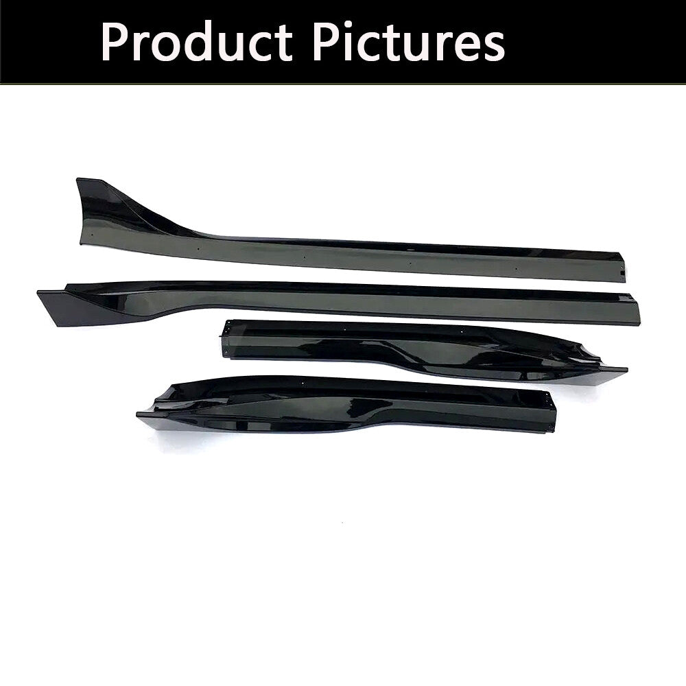 For 2017-2023 for Tesla Model 3 Carbon Fiber Look ABS Side Skirts Extension Lip