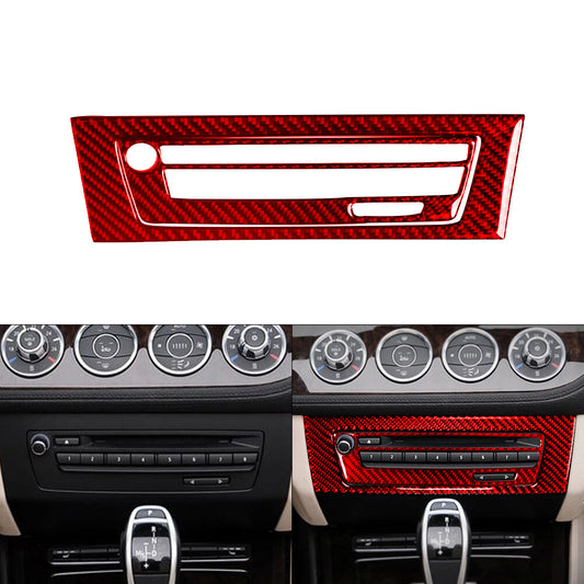 2x Red Carbon Fiber Radio&Navigaiton System Cover Trim for BMW Z4 E89 2009-2016