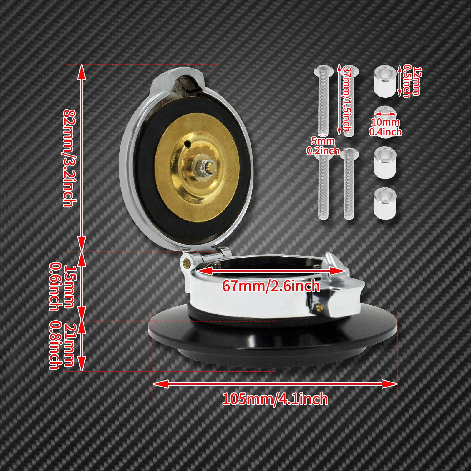 Chrome Fuel Tank Gas Cap Cover Fit for BMW R nine T Scrambler Pure G/S 2014-2020