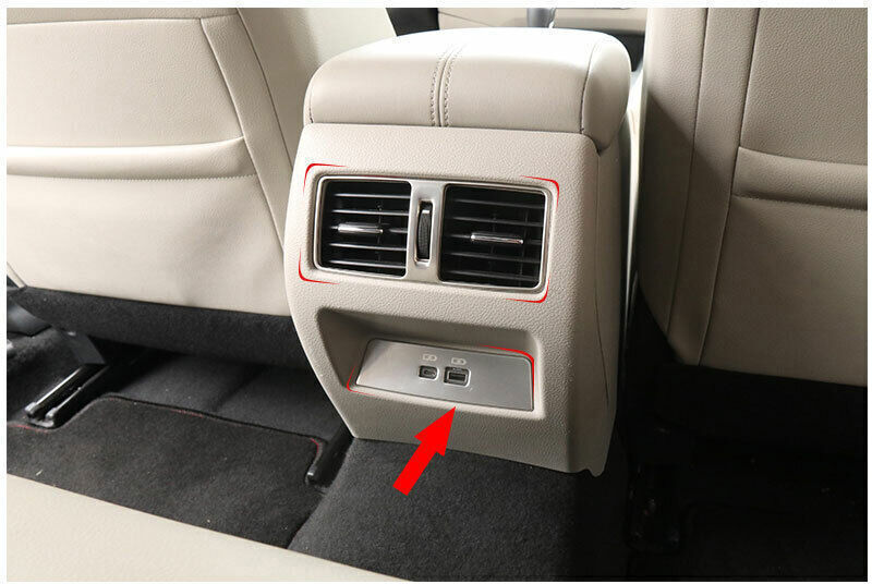 Rear USB Socket Switch Cover Trim for Nissan Altima Teana 2019-22 Silver Steel