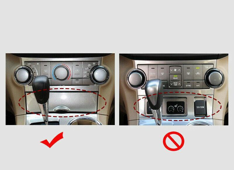 for Toyota Highlander 08-13 Carbon Fiber Central Console Gear Shift Panel Trim