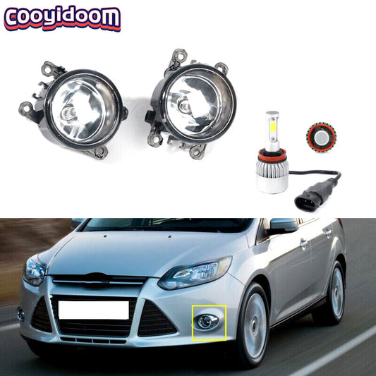 One pair of anti-collision fog lights + LED for Ford Focus sedan 4-door (2009-2011)