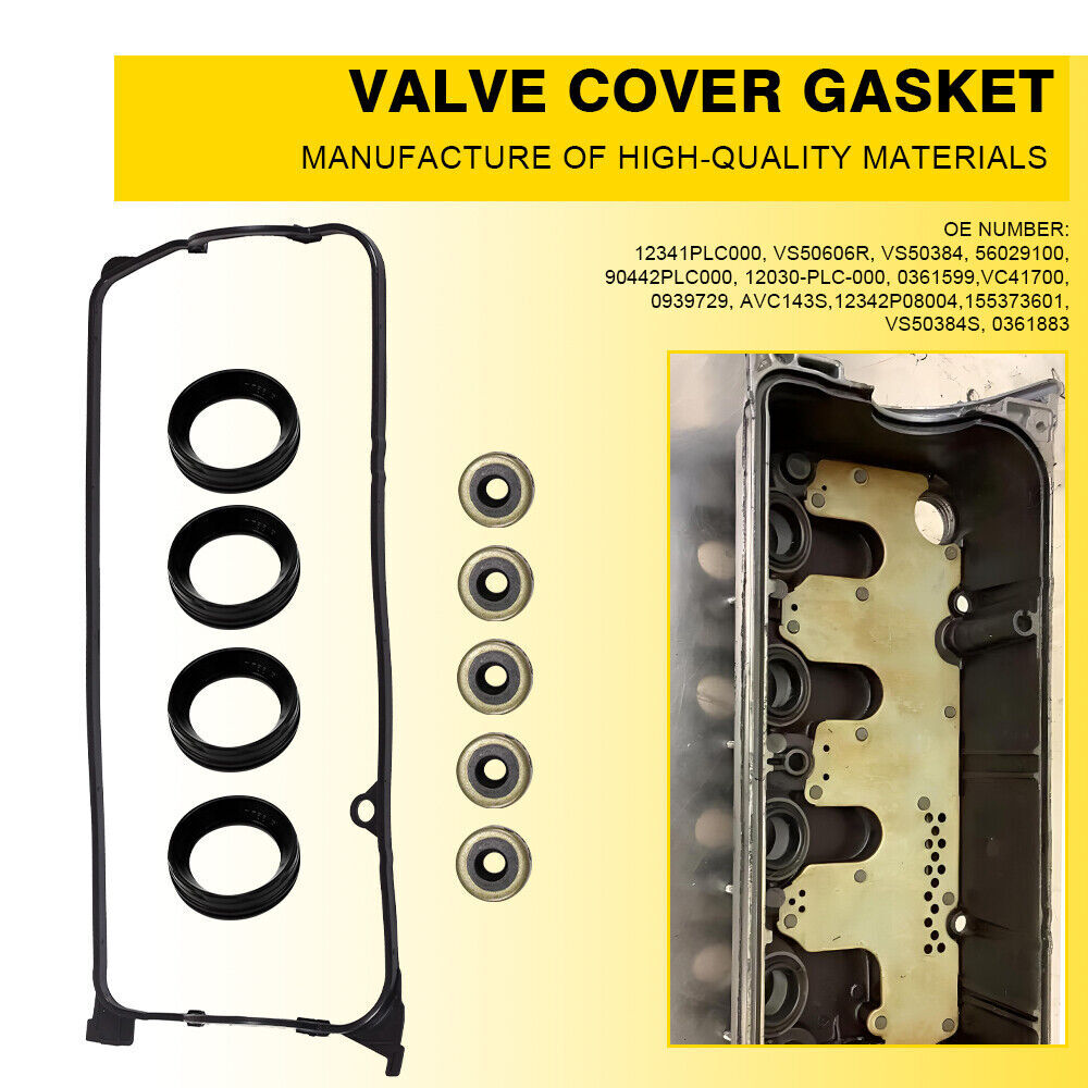 Engine Valve Cover Gasket Set for Honda for Civic 2001-2005 1.7L L4 1668cc 1700cc