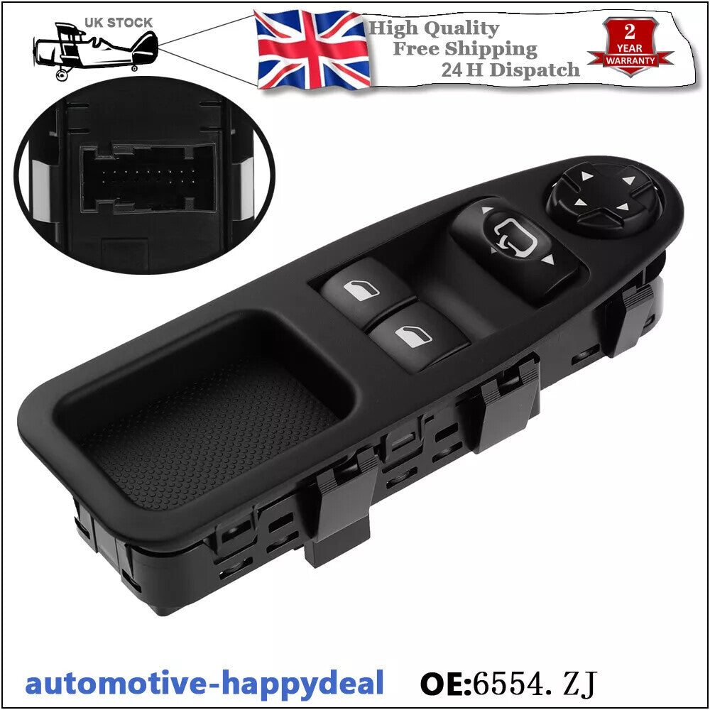 Electric Window (Right Side) Switch for Citroen Dispatch 2.0 HDI [2007-2016]