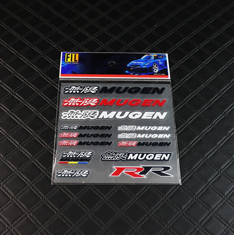 13-Piece Car Reflective Sticker Set, Badges, Decals, Vynils Mugen, for Nissan