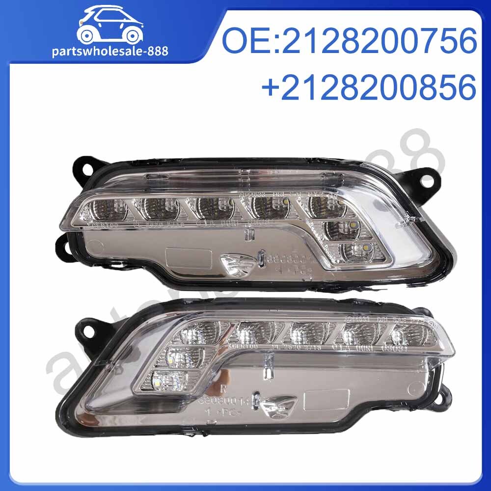 Pair Left Right Daytime Run Lamp LED DRL Fit For 2010-13 for Mercedes W212 E350/550