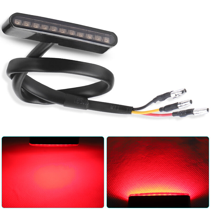 12V Universal for Mini Motorcycle 11 LED Red Tail Rear Stop Brake Light Running Lamp