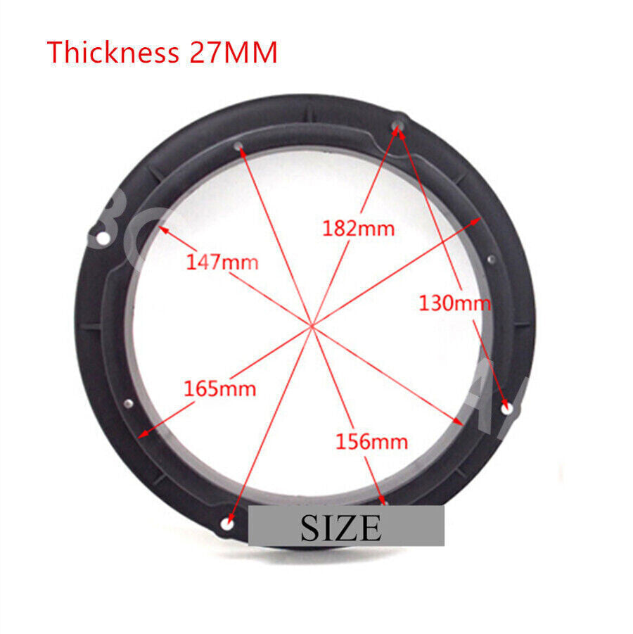 Front Door Speaker Mounting Spacer 2Pcs 6.5-6.75in Fit for Kia for Hyundai 2006-2018