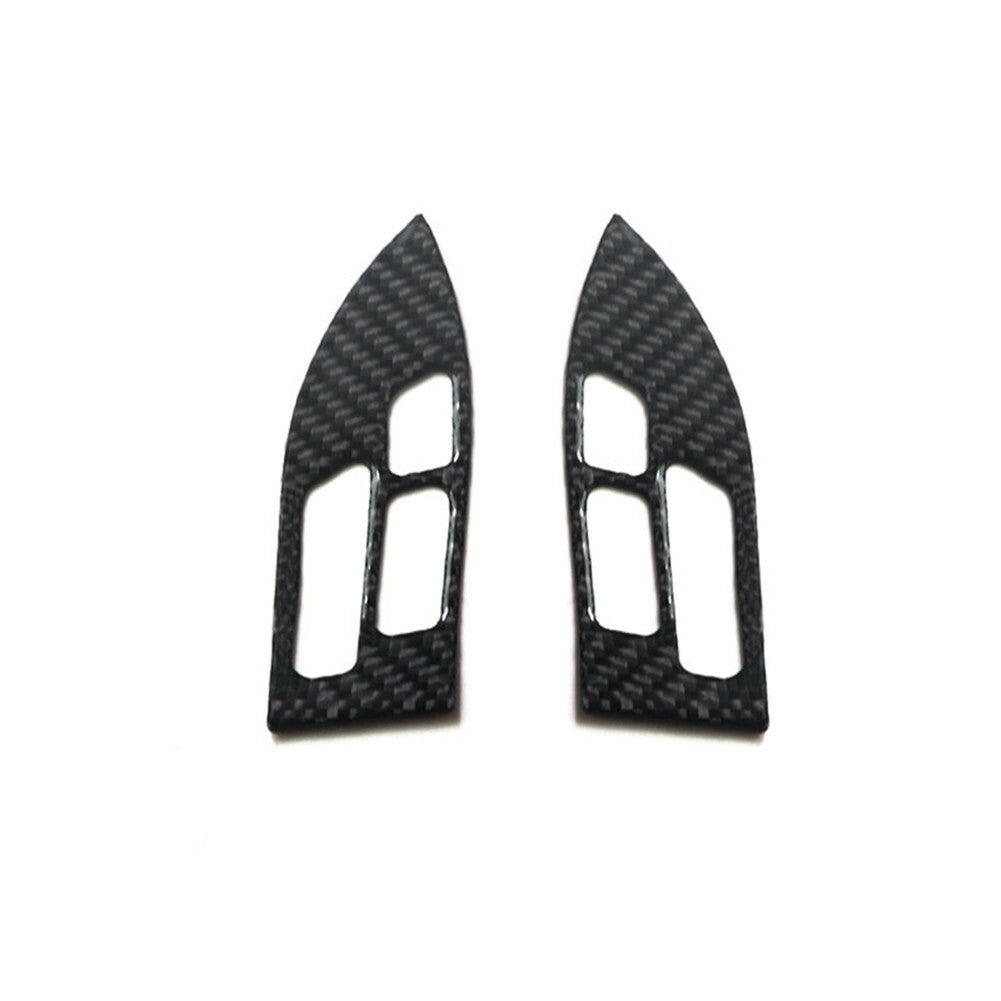 2x Carbon Fiber Steering Wheel Button Cover Trim for Honda Odyssey 2005-2010