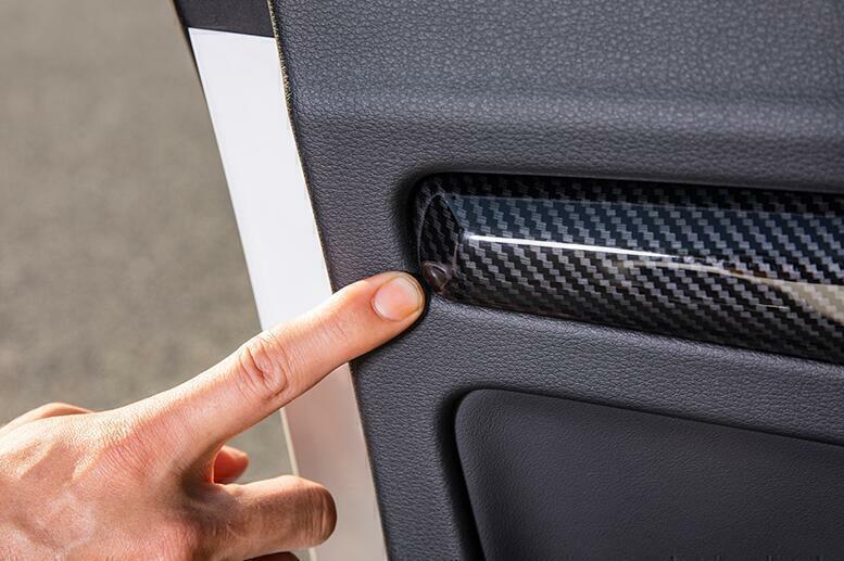 4PCS Strip Cover Trim for Audi Q5 SQ5 2018~2023 Carbon Fiber Interior Door Panel