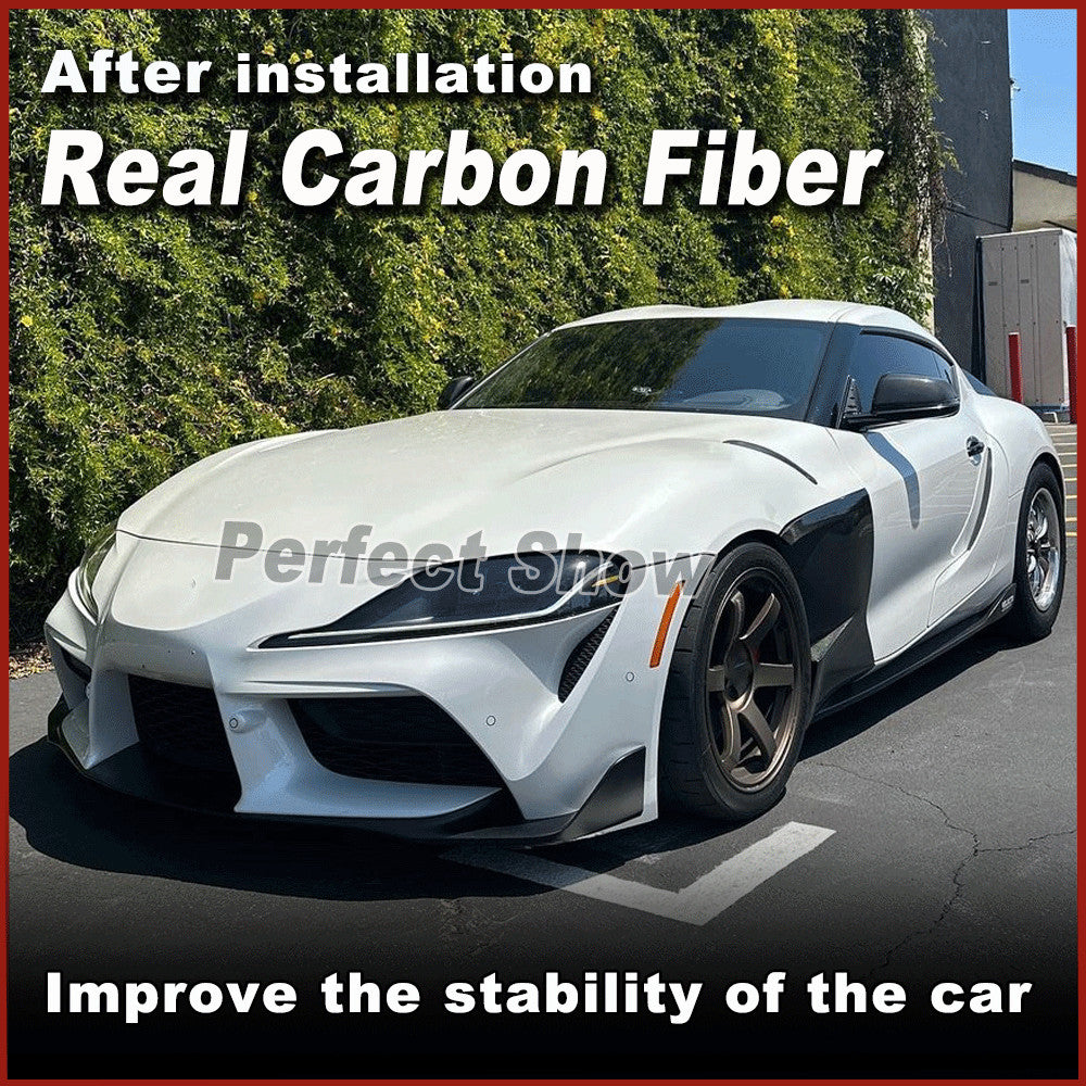 for Toyota Supra GR A90 A91 2019-2024 REAL CARBON Front Side Fender Panel Cover