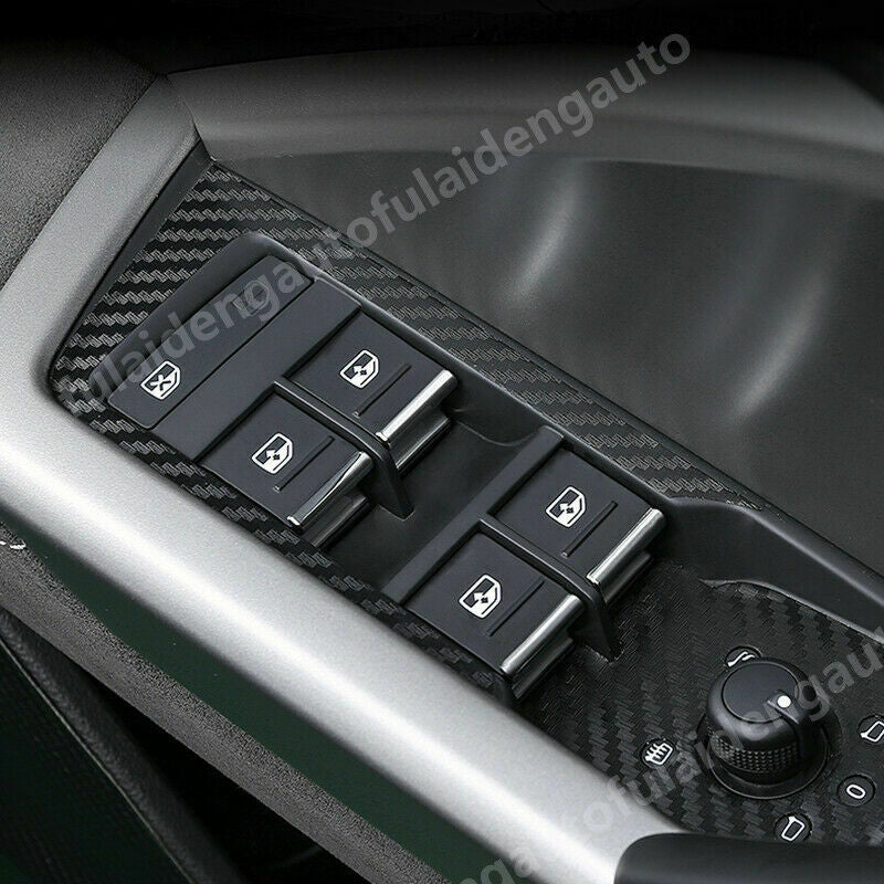 7X for Audi Q3 2019-2022 Chrome ABS Inner Window Lift Switch Button Sequin Trim