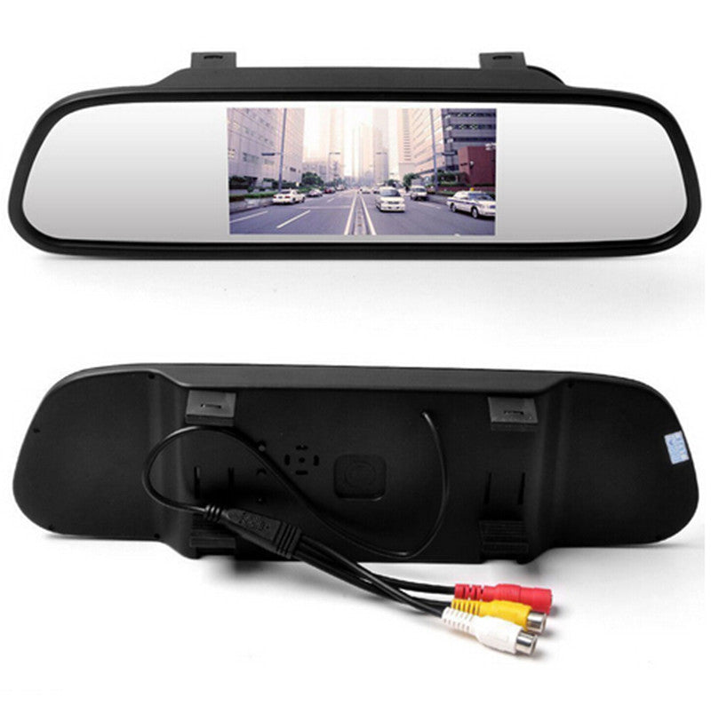 Car Reverse Backup Reversing LED Camera Rearview Mirror Display Monitor