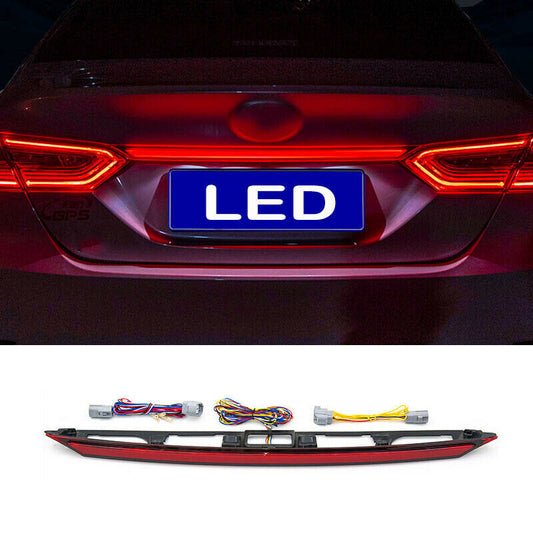 for Toyota for Camry 2018 2019-2021 LED Red Rear Door Trunk Tail Light Strip Cover