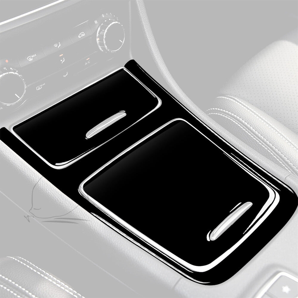 3¡ÁBlack Central Control Storage Box Trim for Benz A GLA CLA Class W176 2013-2019