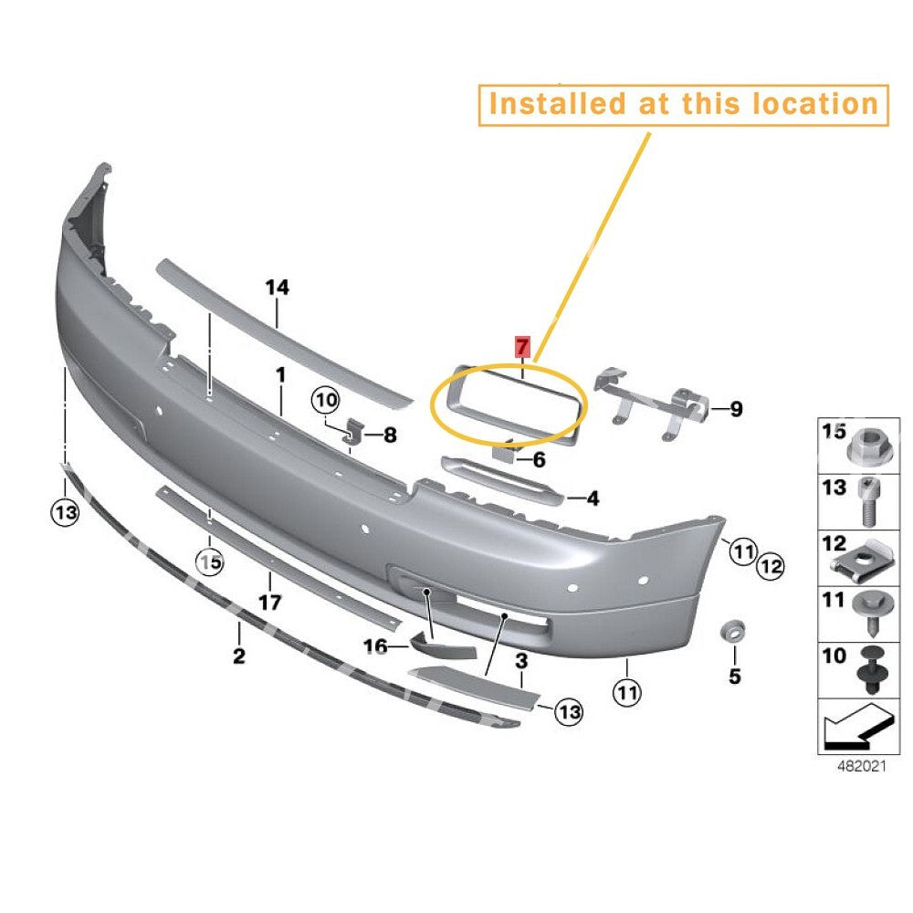 Headlight frame kit for Rolls-Royce for Phantom 13-17 Equipment Manufacturer: 51137303661 51137303662