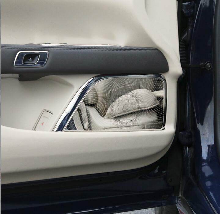 Chrome Steel Inner Door Speaker Ring Cover Trim 8PCS Fit for Lincoln