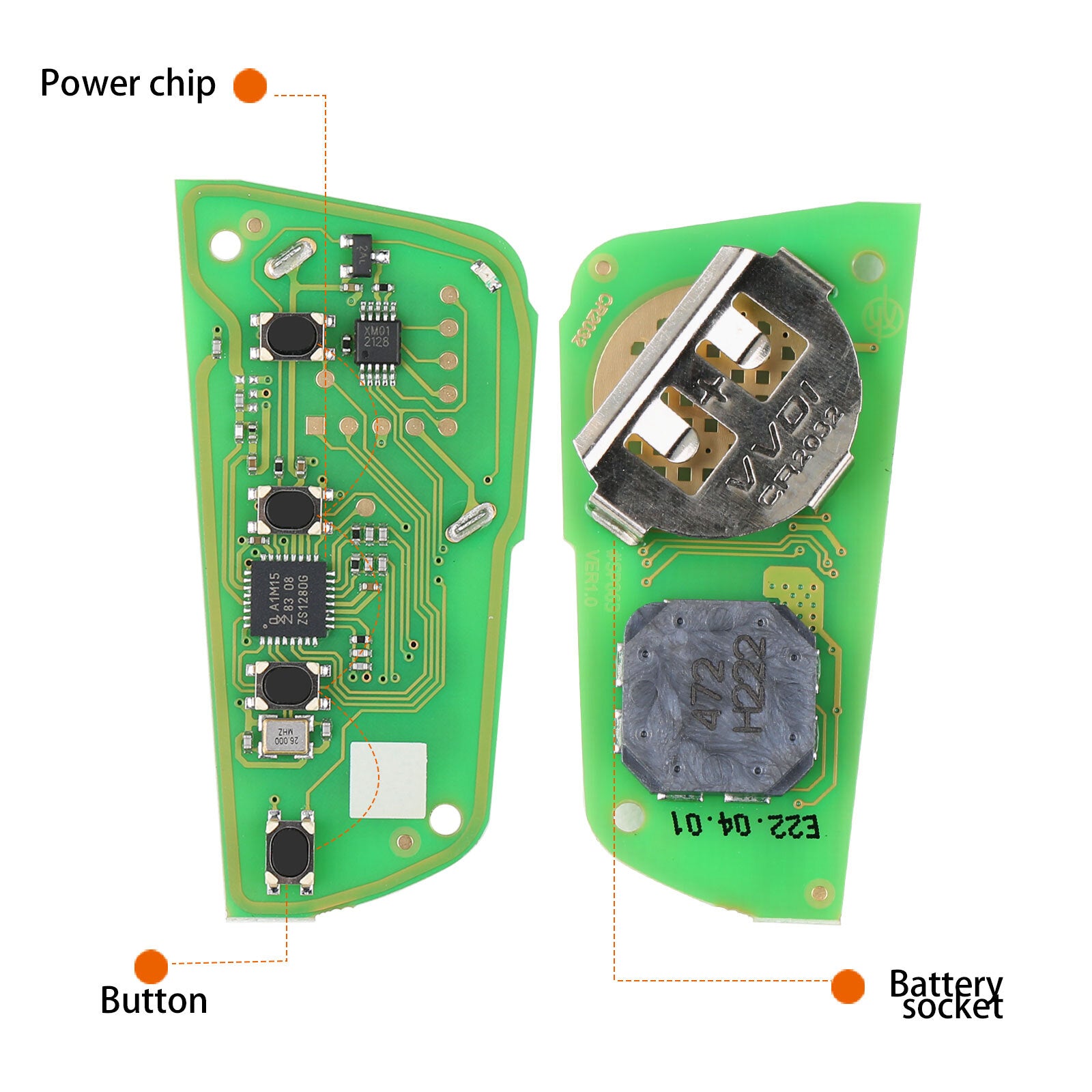 Universal for Smart Remote Key Style 4 Buttons XSKF30EN For VVDI Key Tool HK