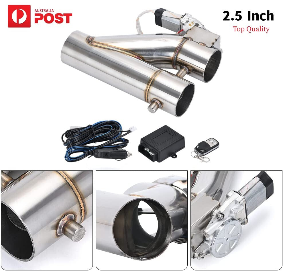 Exhaust Dual Valve 2.5 Catback Y Pipe Downpipe Controller Remote