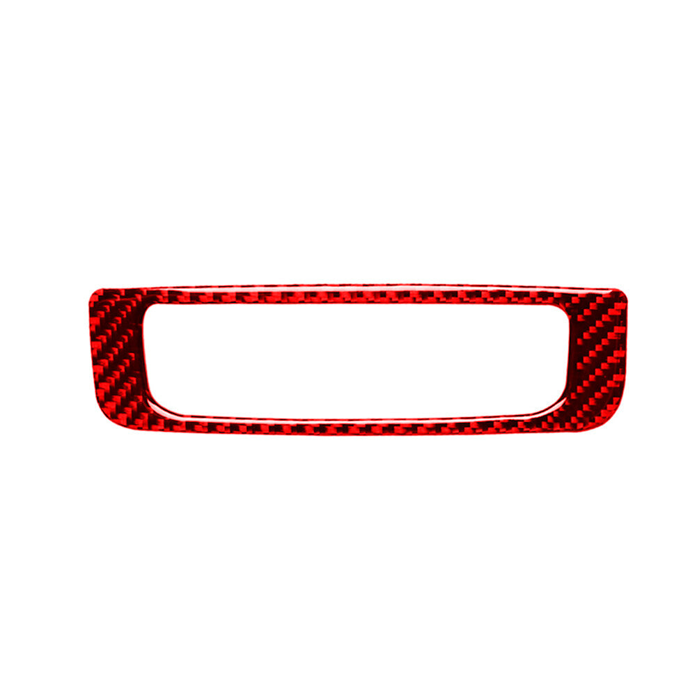 Red Car Rear AC Panel Trim Cover Interior Carbon Fiber Sticker for Audi Q7 16-19