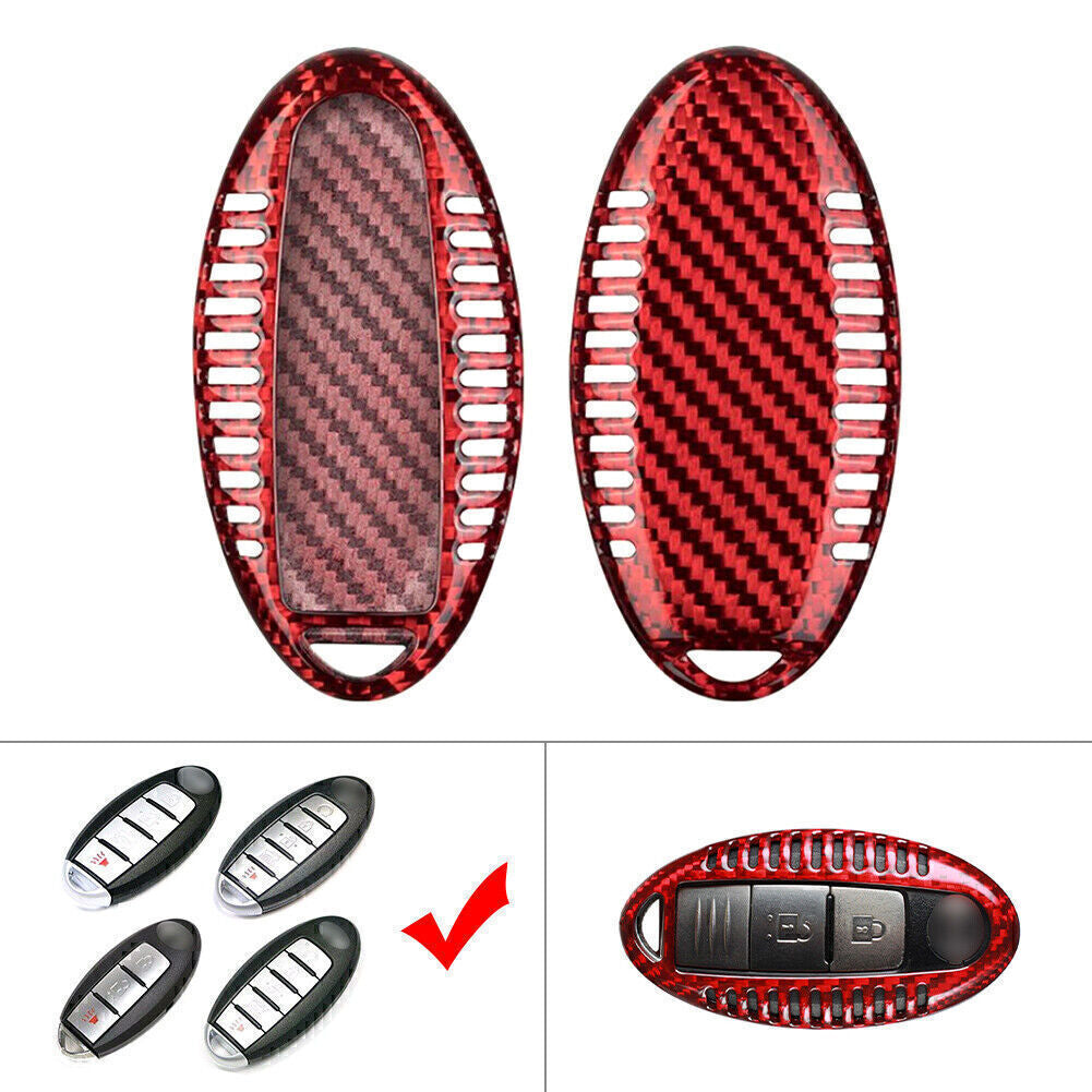 1X Carbon Fiber Car Remote Key Shell Cover Case for Infiniti Q50 Q60 Q70 QX56