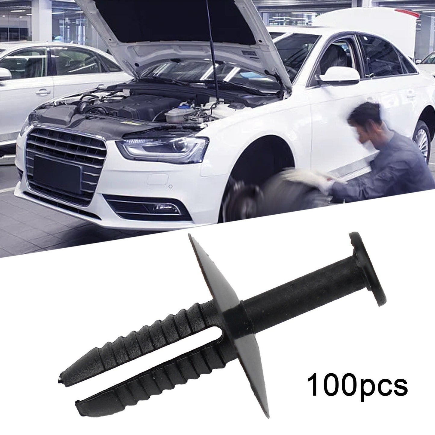 100pcs Bumper Trim Door Sill Wheel Arch Clips Rivet Retainer For 51118174185