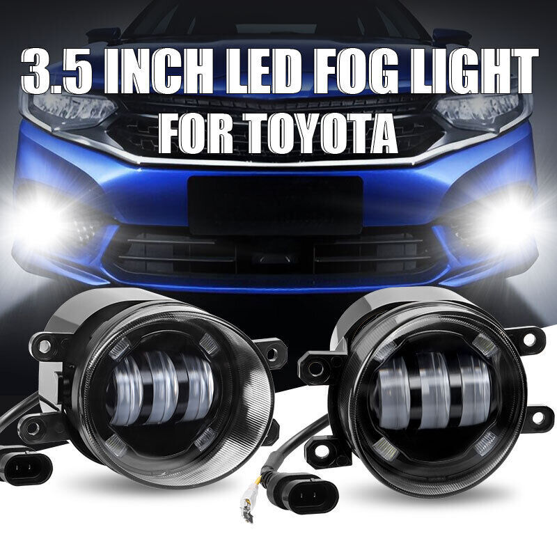 Pair LED Fog Lights Bumper DRL Driving Lamps for Toyota for Corolla for Camry RAV4 for Lexus