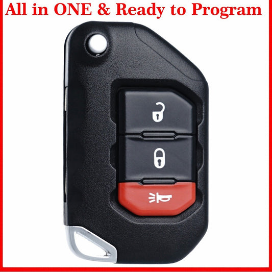 Remote control compatible with 2018-2021 for Jeep for Wrangler keyless entry car key chain OHT1130261