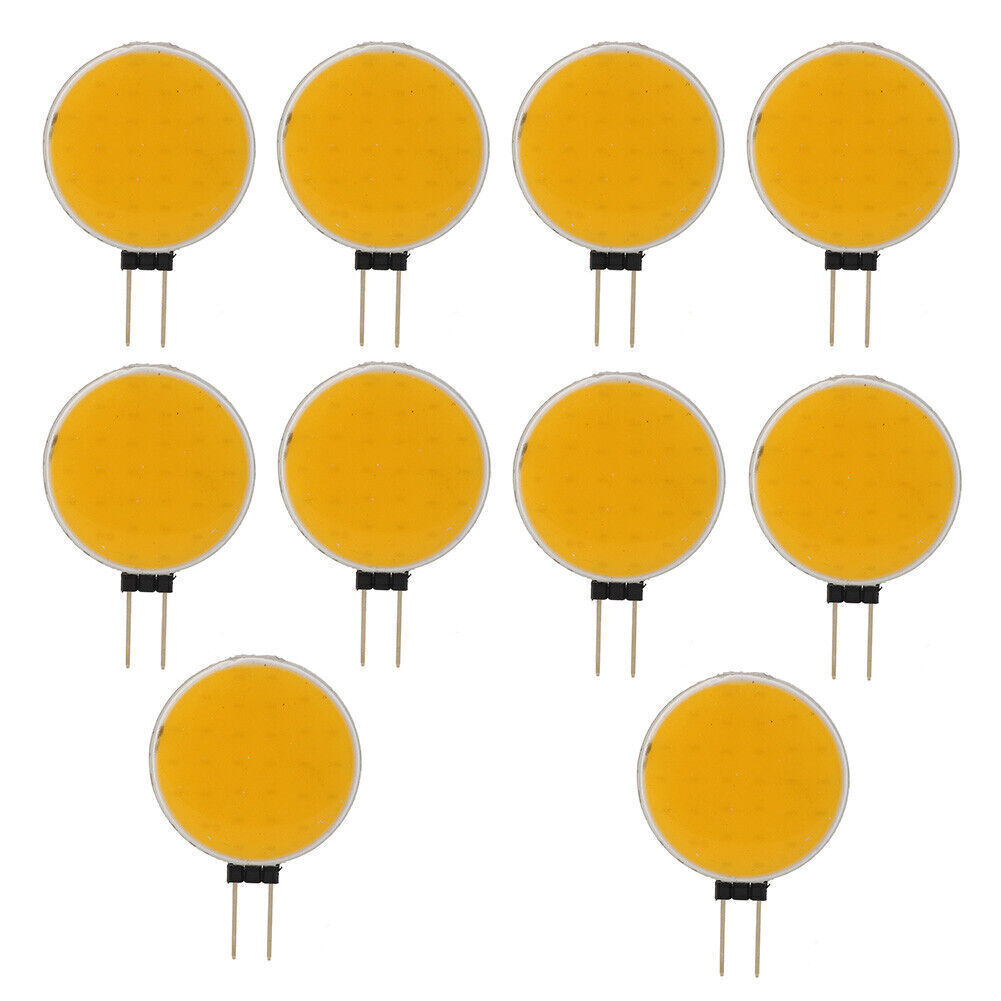 180 Degrees Glowing G4 COB LED Chip Bead 12V Round Lamp Panel Warm White Light