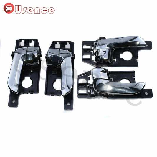 4Pcs Inner Interior Door Handles Left  Right for Kia Sportage 2005-2010 Chrome