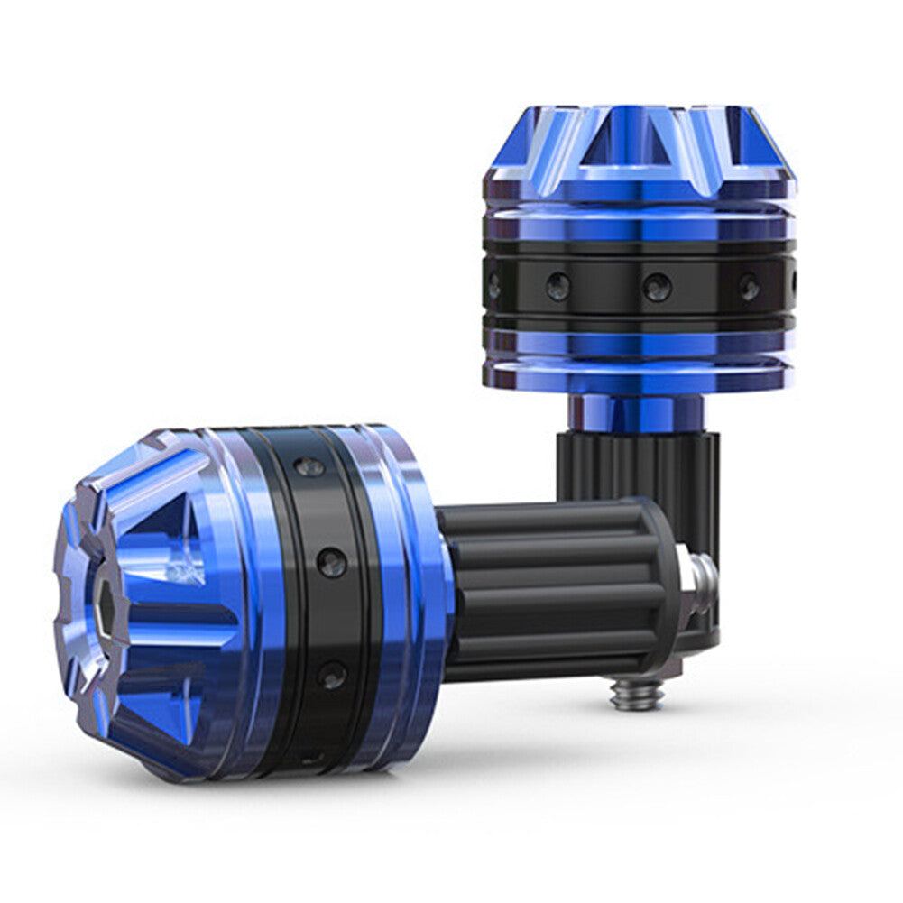 Motorcycle Scooter Aluminum Handle Handlebar Grips Bar End Cap Plugs Slider Blue