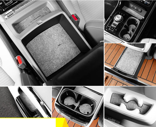 for Kia Carnival 2022-2023 gray Gate slot pad Door Pad Cup Holder Non-slip mats