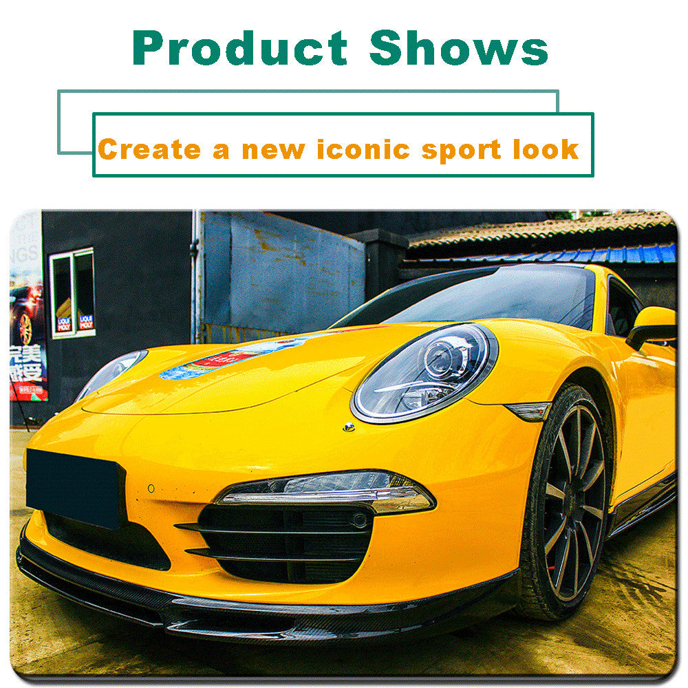 for Porsche 911 991 991.1 2012-2015 Real Carbon Fiber Front Bumper Lip Spoiler