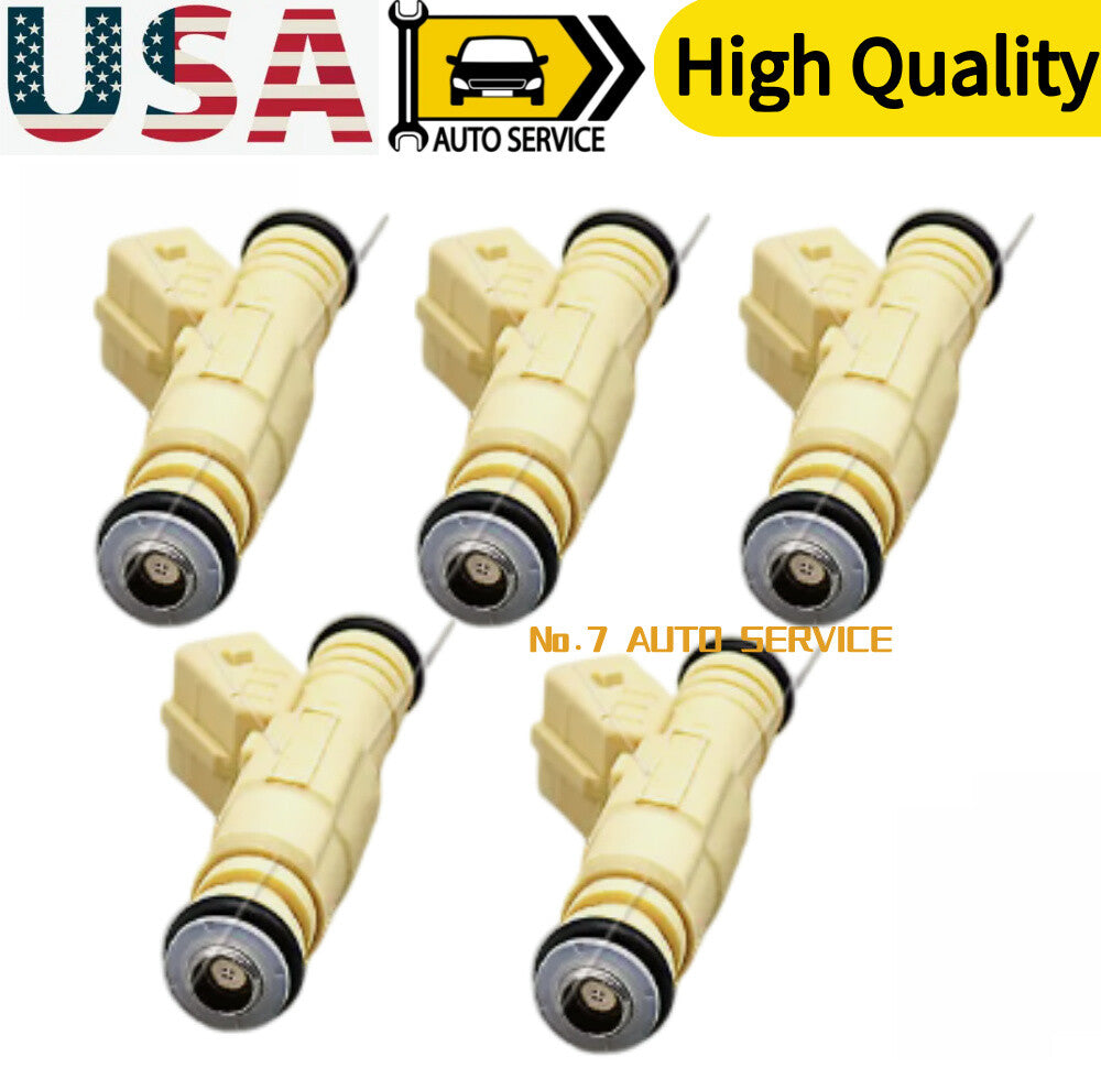 5PCS 0280155766 Fuel Injectors For 1998-2000 for Volvo S70 2.3L L5 FJ876 36lbs