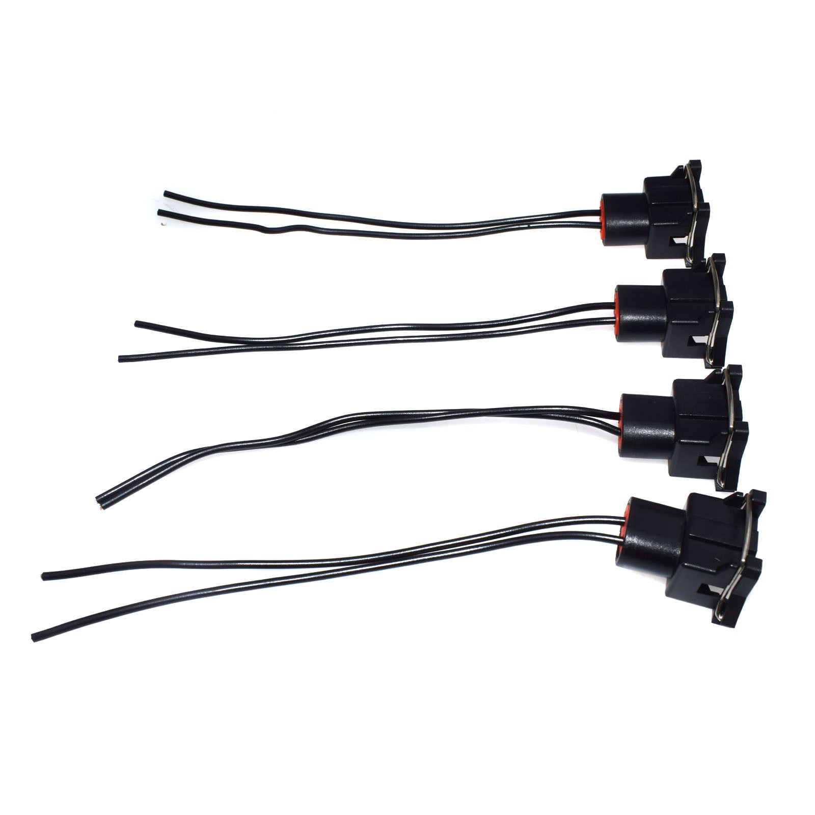 4Pcs Fuel Injector Connector Wiring Plugs Clips Pigtail Cut Splice Universal-