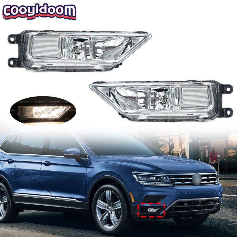 2-piece set of halogen front bumper fog lights for Volkswagen for Tiguan 2017-2021